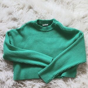 Nordstrom green cropped sweater